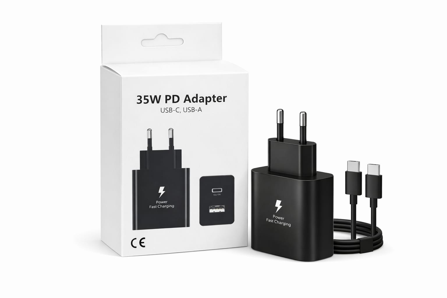PD Schnellladeadapter 35W (USB-C + USB-A)